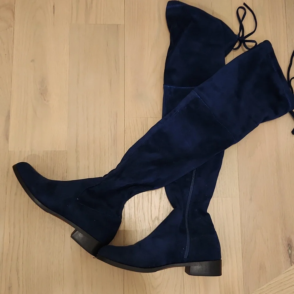 Catherine Malandrino Deep Blue Over-the-Knee Boots